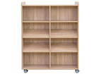 Flexeo® Bücherwagen beidseitig Fachböden & Schrägablagen