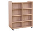 Flexeo® Bücherwagen beidseitig je 6 Fachböden