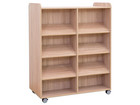 Flexeo® Bücherwagen beidseitig je 6 Schrägablagen