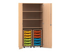 Flexeo® Garagenschrank PRO 2 Rollcontainer 12 Boxen Gr S 3 Fächer