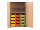 Flexeo® Garagenschrank PRO 3 Rollcontainer 12 Boxen Gr M 2 Fächer