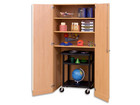 Flexeo® Garagenschrank 3 Fächer 1 Transportwagen