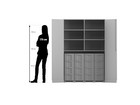 Flexeo® Garagenschrank 6 Fächer 4 Rollcontainer 16 große Boxen