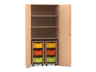 Flexeo® Garagenschrank PRO 2 Rollcontainer 6 Boxen Gr M 3 Fächer