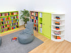 Flexeo® Schiebetürenschrank 8 Fächer Mittelwand Breite 126 4 cm