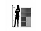 Flexeo® Rollladenschrank je 2 Fächer unten und oben = 4 Ordnerhöhen