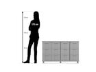 Flexeo® Fahrbares Containersystem mit Ablage 12 große Boxen