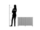 Flexeo® Fahrbares Containersystem mit Ablage 24 kleine Boxen