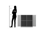 Flexeo® Unterschrank 4 Fächer Breite 94 4 cm