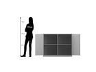 Flexeo® Unterschrank 4 Fächer Breite 126 4 cm