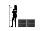 Flexeo® Aufsatzregal 4 Fächer Mittelwand Breite 126 4 cm
