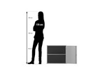 Flexeo® Aufsatzschrank 2 Fächer 1 Tür Breite 64 1 cm
