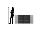 Flexeo® Aufsatzschrank 6 Fächer 2 Türen Breite 126 4 cm
