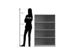 Flexeo® Regal 1 Reihe 4 Fächer Breite 94 4 cm