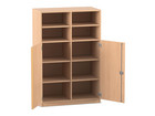 Flexeo® Schrank 10 Fächer Mittelwand 2 Halbtüren Breite 94 4 cm