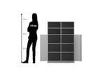 Flexeo® Schrank 10 Fächer Mittelwand 2 Halbtüren Breite 94 4 cm