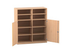 Flexeo® Schrank 10 Fächer Mittelwand 2 Halbtüren Breite 126 4 cm