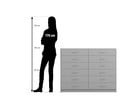 Flexeo® Schrank 12 kleine Schubladen Breite 126 4 cm