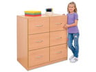 Flexeo® Schrank 6 große Schubladen Breite 126 4 cm
