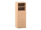 Flexeo® Schrank 3 große Schubladen 2 Fächer Breite 48 1 cm