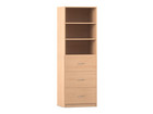 Flexeo® Schrank 3 große Schubladen 3 Fächer Breite 64 1 cm