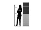 Flexeo® Schrank 6 kleine Schubladen 3 Fächer Breite 48 1 cm