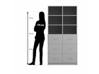 Flexeo® Schrank 6 große Schubladen 6 Fächer Mittelwand Breite 94 4 cm