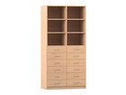 Flexeo® Schrank 12 kleine Schubladen 6 Fächer Mittelwand Breite 94 4 cm