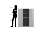 Flexeo® Eckschrank 4 Fächer 1 Tür