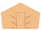 Flexeo® Eckschrank 5 Fächer 1 Tür