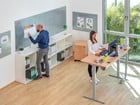 Flexeo® Schreibtisch höhenverstellbar B x T: 180 x 80 cm