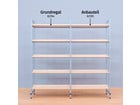 Anbauteil Bücherregal Schule doppelseitige Böden