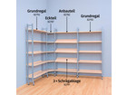 Schrägablage für Bücherregal Schule einseitig