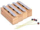 Betzold Satz mit 4 Bass Klangbausteinen Aluminium