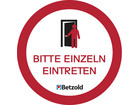 Betzold Aufkleber Bitte einzeln eintreten 10 Stück