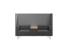 Soft Seating BE SOFT Doppelsitzer mit Tisch grau