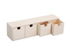 Schubladenbox aus Holz 4 Fächer