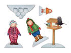 Emma und Paul erleben den Winter Spielfiguren für die Erzählschiene