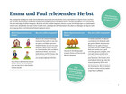 Emma und Paul erleben den Herbst Spielfiguren für die Erzählschiene