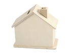Spardose Hausform blanko aus Holz 5 Stück