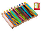 STABILO® Buntstifte woody 3 in 1 duo Kartonetui inkl Spitzer 10 Farben