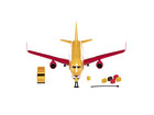 Siku DHL Frachtflugzeug mit Zubehör