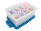 Betzold Aufbewahrungsboxen Set weiß transparent 25 teilig