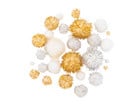 folia Glitzer Pompons Weihnachten 30 Stück