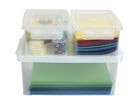 Betzold Aufbewahrungsboxen Set transparent weiß 3 teilig