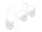 Xbrick® Set Bank mit Lehne