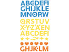 folia Moosgummi Glitter Sticker Buchstaben 128 Stück