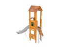 Rutschenturm mit Kletterwand Massivholz