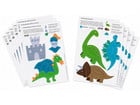 Prickel Vorlagen Dino und Ritterburg 10 Stück
