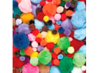 Mega Pompons Mix flauschig & bunt 1200 Stück